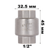 Обратный клапан 1/2"ВВ никель с латунным штоком Thermo Alliance Standart TAS240W15 фото 1