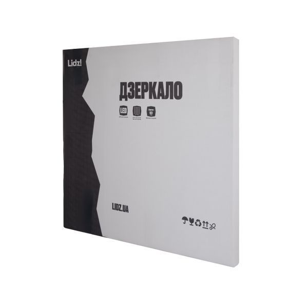 Дзеркало Lidz Kubis (KU2) 700х700 з LED-підсвічуванням Touch, з антизапотіванням, з димером, рег. яскравості LDKU70070049288 фото