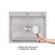 Мойка для кухни интегрированная Lidz Handmade H6050 (LDH6050BRU35371) Brushed Steel 3,0/0,8 мм фото 3