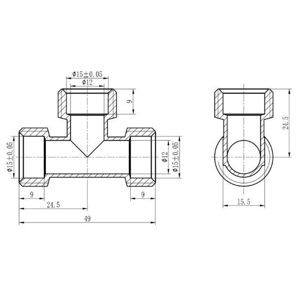 Тройник обтискний SD Forte 16 SF176W161616 фото