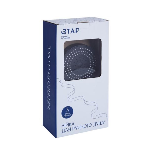 Лійка для ручного душу Qtap Rucni D 130 мм кругла QTRUC125BLM45951 Black Matt фото