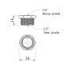 Футорка Karro 1/2"х3/8" НВ никелированная KR-3115 фото 2