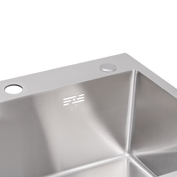 Мийка для кухні інтегрована Lidz Handmade H5045 (LDH5045BRU35383) Brushed Steel 3,0/0,8 мм фото