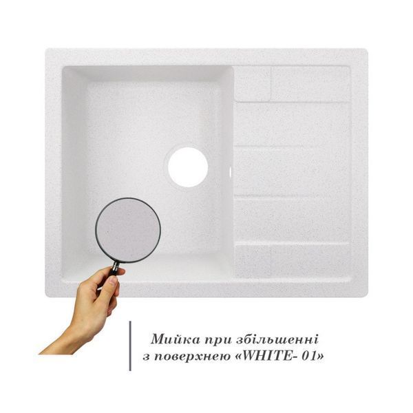 Кухонна мийка Lidz 650x500/200 WHI-01 (LIDZWHI01650500200) фото
