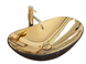 Умывальник (раковина) REA ROYAL IN GOLD MARBLE BLACK MATТ накладной фото 1
