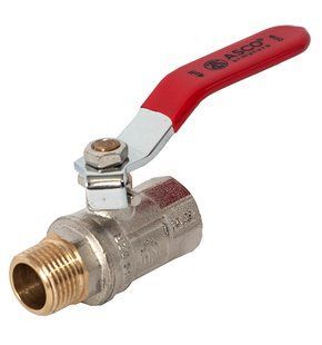 Кран шаровой 3/4" НВ красная ручка с проточкой ASCO PN40 1/24 фото