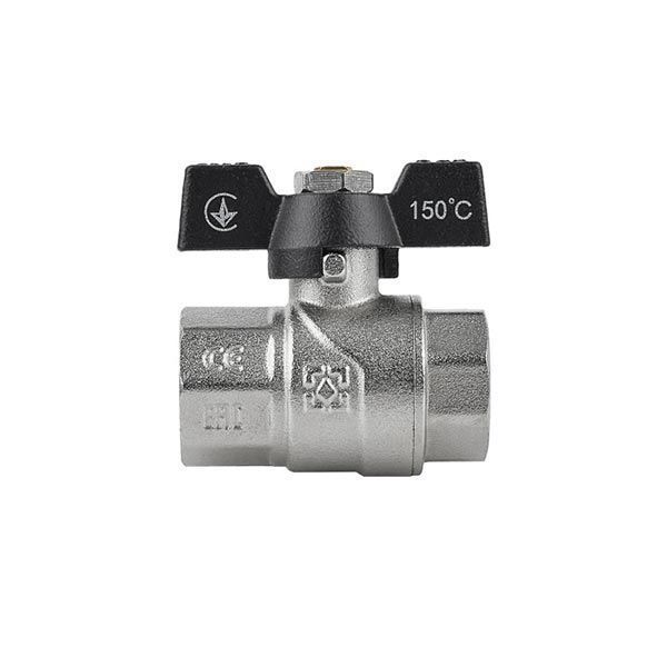 Кран шаровый 1" ВВ для воды (бабочка) Raftec Black DRB3 фото