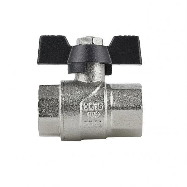 Кран шаровый 1" ВВ для воды (бабочка) Raftec Black DRB3 фото