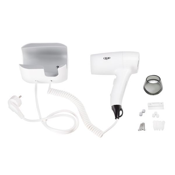 Фен с держателем Qtap Pohodli 1200 Вт QTF1200ROP White (Pobut) фото