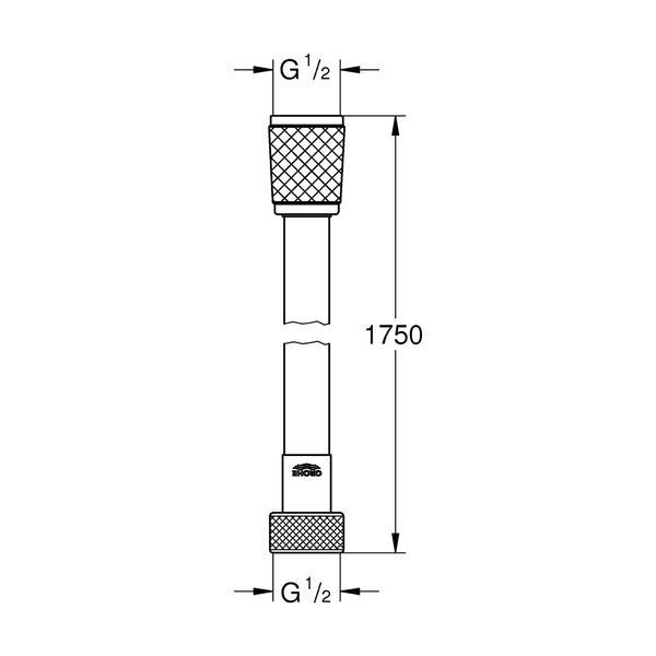 Шланг для душа 175 см Grohe QuickFix VitalioFlex Comfort TwistStop 28745002 (хром, силикон) фото