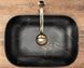 Умивальник (раковина) REA BELINDA BLACK MARBLE MAT накладний чорний матовий фото 4