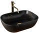 Умивальник (раковина) REA BELINDA BLACK MARBLE MAT накладний чорний матовий фото 1