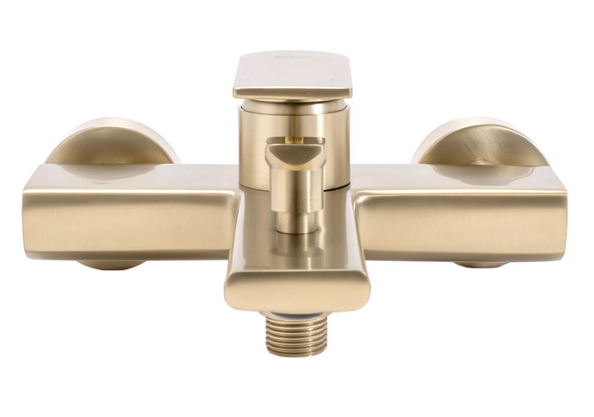 Смеситель для ванны REA VERSO BRUSHED GOLD настенный с изливом фото