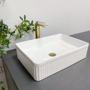 Умивальник (раковина) VBI BRESCIA WHITE накладний фото