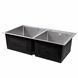 Мойка для кухни с двумя чашами интегрированная Lidz Handmade H7843 (LDH7843BRU35387) Brushed Steel 3,0/1,0 мм фото 4