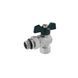 Кран-американка угловой STA "LB" 1/2" ВН PN40 зеленая бабочка, никелированный фото 1