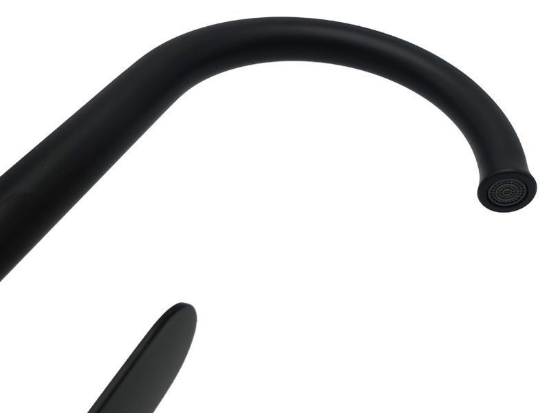 Змішувач для кухні, латунь чорний матовий AIM DG01250 matte black фото