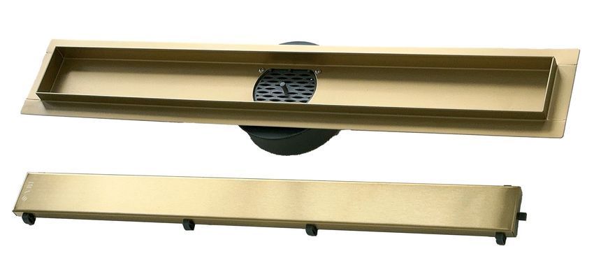 Трап для душа VBI FORT 2в1 80 BRUSHED GOLD фото