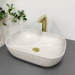Умивальник (раковина) VBI RAVENNA GREY STONE MATT накладний фото