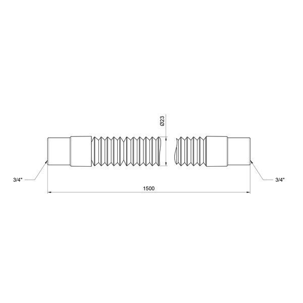 Шланг сливной для стиральной машины 1.5 м (150 см) SD Plus SD096W150 фото