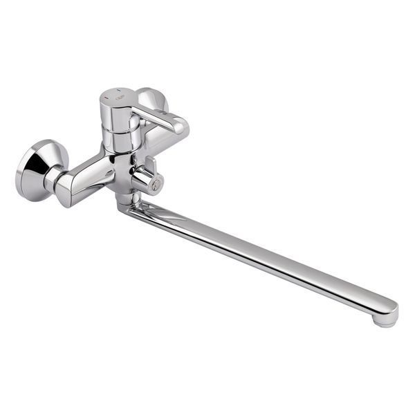 Смеситель для ванны Qtap Grand с поворотным изливом (c душевым гарнитуром) QTGRACRM005 Chrome фото