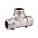Трійник латунний 1/2" ЗЗЗ нікель SD Forte SF36715 фото 1