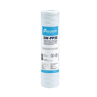 Картридж із поліпропіленової нитки 2.5"х10" Ecosoft SW-PP20 20мкм (CPN251020ECOSTD) фото