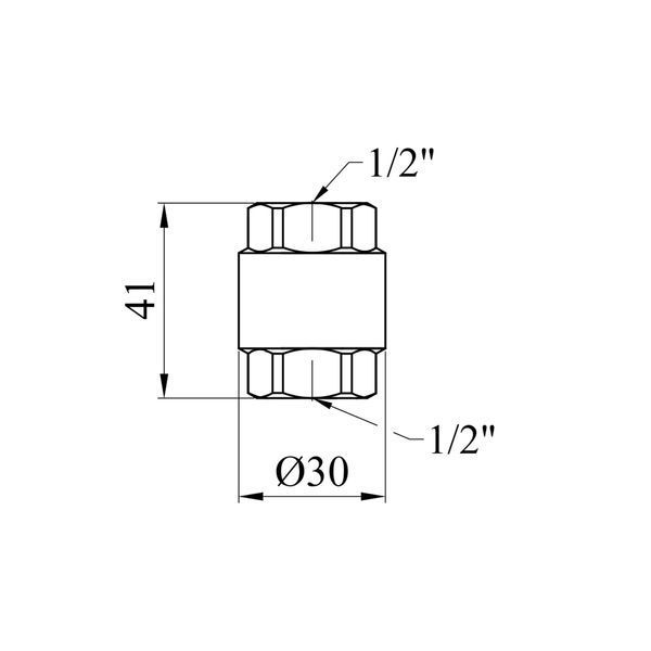 Обратный клапан усиленный LexLine 1/2" латунный УК3900-В фото