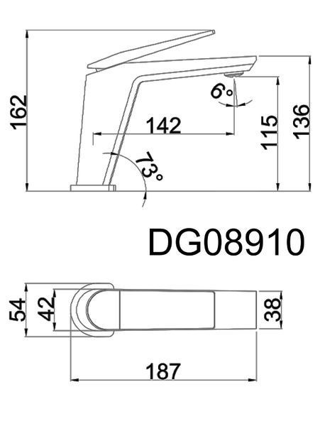 Змішувач для раковини AIM DG08910 Chrome фото