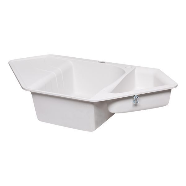 Кухонная мойка с дополнительной чашей Lidz 1000x500/225 WHI-01 (LIDZWHI011000500225) фото