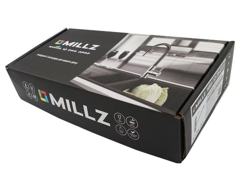 Змішувач для мийки, вилив 20см ф.40 хром Millz 14369 фото