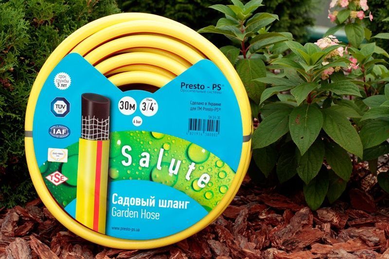 Шланг поливальний Presto-PS садовий Salute діаметр 1 дюйм, довжина 50 м (SN 1 50) фото