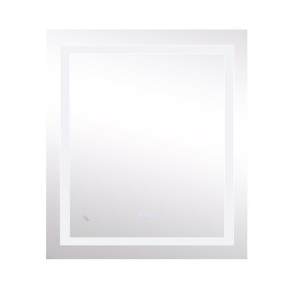 Дзеркало Lidz Kubis 700х800 з LED-підсвічуванням Touch, з антизапотіванням, з димером, рег. яскравості Reverse LD78LF9048070 фото