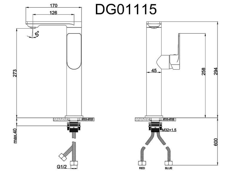 Змішувач для раковини AIM DG01115 Frosted White фото