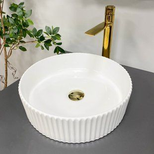 Умивальник (раковина) VBI BRINDISI M WHITE накладний фото