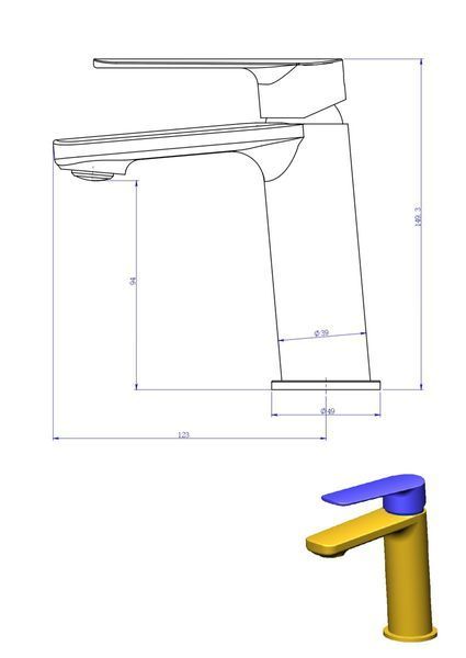Смеситель для раковины Perla Jack белый (PBZ6303W) фото