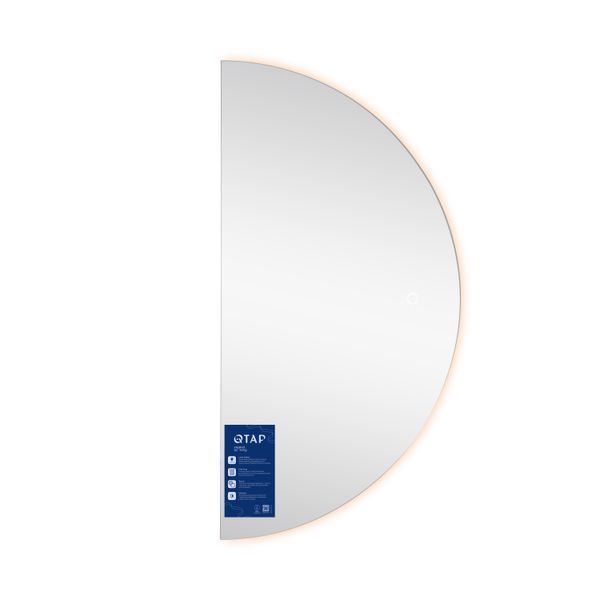 Дзеркало Qtap Taurus HR800 з LED-підсвічуванням Touch, з антизапотіванням, з димером, рег. темп. кольору (3000-6500K) QTTAUHR800 фото