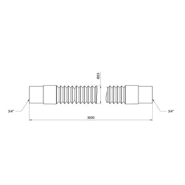 Шланг сливной для стиральной машины 3 м (300 см) SD Plus SD096W300 фото