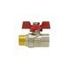 Кран кульовий 1" ВЗ для води (метелик) Raftec Red CBB-031 фото 4