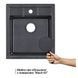 Кухонна мийка Lidz 460х515/200 BLA-03 (LIDZBLA03460515200) фото 3