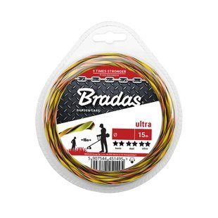 Ліска для тримера кручена 3.0мм x 15м Ultra L3 Bradas ZUL3T3015B фото
