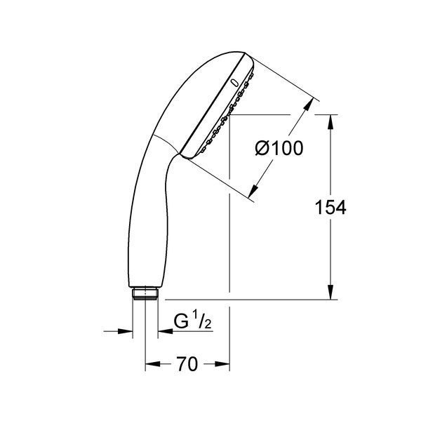 Лейка для ручного душа Grohe New Tempesta 100 27852001 фото