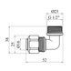 Колено металлопластиковое Karro 16х1/2" РН никелированное KR-0610 фото 2