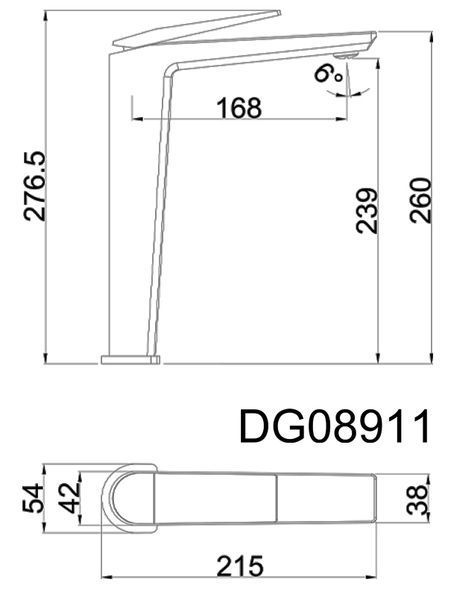 Смеситель для раковины AIM DG08911 Gun Grey фото