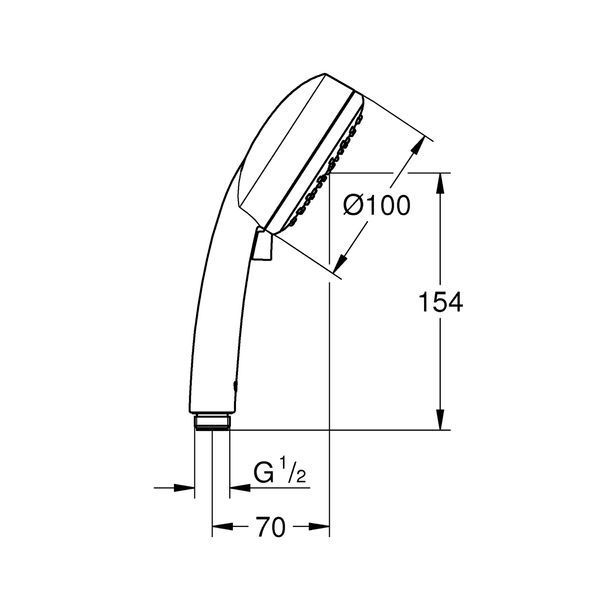 Лейка для ручного душа Grohe New Tempesta Cosmopolitan 100 27571002 фото