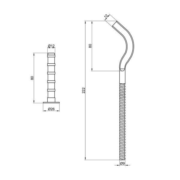 Крепеж SD Plus на чугунный радиатор 10х230 мм SD113230 фото
