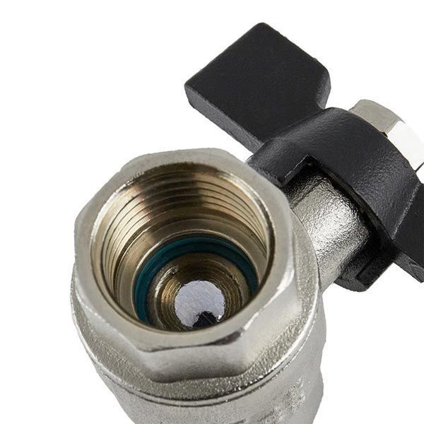 Кран шаровый 1/2" ВВ для воды (бабочка) Raftec Black DRB1 фото