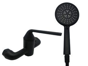 Змішувач для душу, латунь чорний матовий AIM DG13690 matte black фото