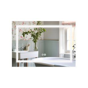 Дзеркало Lidz Kubis 800х600 з LED-підсвічуванням Touch, з антизапотіванням, з димером, рег. яскравості LD78LF9047400 фото