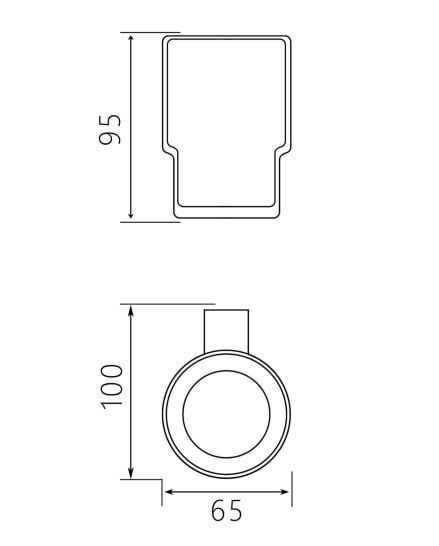 Стакан настенный Venta матовое стекло V230N сатин фото